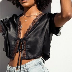 BRAND NEW Princess Polly vintage tie up top